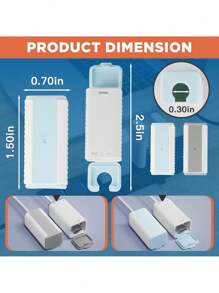 5 PCS Charging Cable Protective Covers, Mobile Data Cable Protectors, Anti-Break Charging Cable Covers With Dust Caps Travel Essentials Travel Accessories Travel Must Haves - Multicolor - View 7