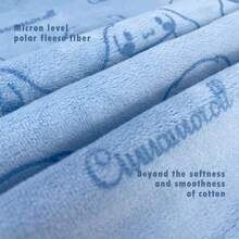 Miniso Sanrio 人物可爱柔软 140 厘米/55.1 英寸 * 74 厘米/29.1 英寸 超细纤维图案浴巾（1 条） - 藍色 - 查看 5