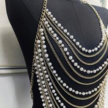 1 件 Y2K 多层流苏链身体链，适合度假、派对、T 台、音乐节和日常时尚