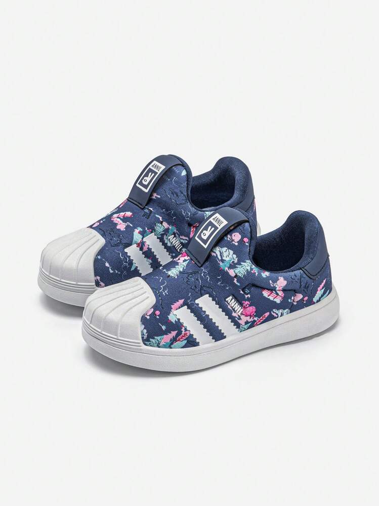 Annil Zapatos para niños, niños y niñas, calzado con punta de caparazón, zapatillas de deporte, zapatos de primavera - Azul - Añade 2