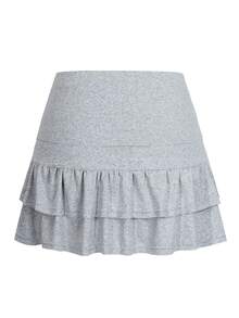 Y2K Style Flare Mini Skirt, Sexy Pleated High Waist A-Line Skirt, Fashionable Versatile For Summer