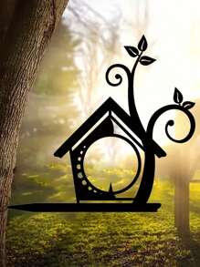 HELLOYOUNG 1 件黑色金属球花园艺术套装，作为独特的树挂庭院艺术装饰和花园装饰品，是乔迁礼物的理想选择，并拥有自然风格。 - 黑色 - 查看 2