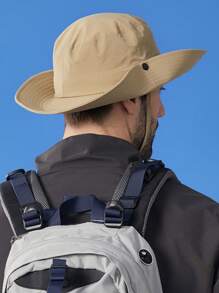 男士防水太阳帽宽边可折叠户外网眼钓鱼渔夫帽 UPF 50+ 防紫外线钓鱼徒步海滩花园 - 彩色 - 查看 7