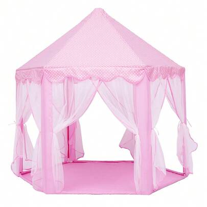 Tenda da gioco per bambini per ragazze, tenda da gioco per bambini/castello della principessa/casa dei giocattoli, grande tenda da gioco a castello della principessa, casa da gioco pop-up per interni ed esterni, regali per bambini piccoli per bambine e ragazzi di 3 4 5 6 7 8 9 anni (rosa)