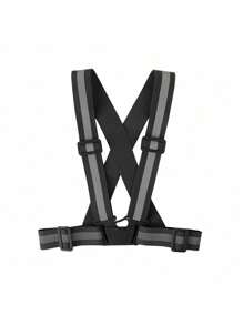 1pc Reflective Safety Vest With Adjustable High Visibility Reflective Strips, Suitable For Night Running, Walking, Cycling