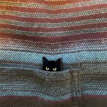 1 Pc Stylish Black Cat Enamel Pin Brooch For Men Women, Cartoon Animal Lapel Pin Fashion Accessory Gift Summer, School