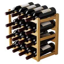 1 件多层竹制酒架 - 现代简约设计，易于组装，小型桌面葡萄酒展示和储存整理器，非常适合放置和储存葡萄酒，送给父亲的礼物 - 本色 - 查看 3