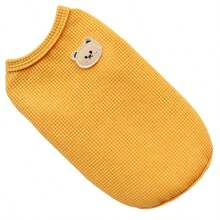 Hundeoberbekleidung geeignet für Frühling und Sommer Outdoor-Reisen. Tragen Sie eine weiche, bequeme, atmungsaktive Hundeweste. Atmungsaktives Haustierhemd mit niedlichem Bärchen-Aufnäher, einfarbige modische Weste für Welpen und Katzen Sommer-Bekleidung - Verschiedenfarbig - Übersicht 22