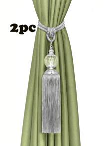 1pc/2pcs Luxury Crystal Pendant Tassel Tie Backs, Multi-Color Options, Suitable For Curtain Fixation And Decoration Gifts Birthday Graduation - Crystal Pendant - View 19