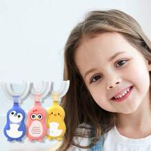meomill 1pc Cartoon U-Shaped Toothbrush, Soft Toothbrush, Cartoon Toothbrush