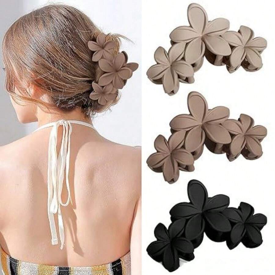 1 件/6 件几何图案派对 ABS 塑料发夹，高端雏菊花发夹，女士发夹，批发适合所有季节的发饰 - 多色 - 查看 1