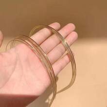 1 包 5 件简约金属发带 - 金色 - 查看 5