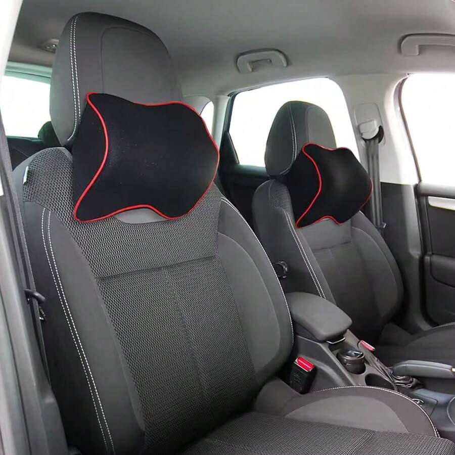 Car Neck Pillow, Elastic & Breathable Vehicle Seat Headrest Cushion With Memory Foam, Ergonomic Design, Car Accessories, Suitable For Office & Home Use