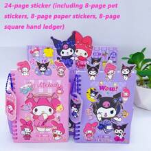 Sanrio 10pcs/Set New Sanrio Cartoon Sticker Memo Book, Includes Characters Like , Melody, And Hello Kitty,School Supplies,Back To School