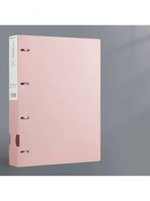 1pc Morandine Color A4 File Folder, D-Ring 4-Hole Document Organizer Binder,Back To School,School Supplies - Multicolor - View 6