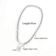 1 chiếc mặt dây chuyền hình trái tim bằng thép không gỉ thời trang, kiểu dáng chữ T, thích hợp cho phụ nữ dự tiệc. - phong cách 4 - Xem 2