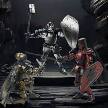 1 Set de Figura de Acción Modelo de Caballero Medieval - Marionetas articuladas con accesorios, juego de construcción creativo para mayores de 14 años, material de ABS para decorar y coleccionar