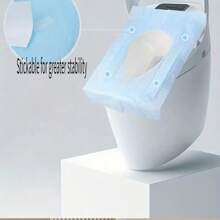 Cubierta de asiento de inodoro desechable extra grande - Almohadilla de inodoro extra grande y gruesa, envuelta individualmente, impermeable y antideslizante para el inodoro, protección corporal, higiénica y limpia, apta para viajes, hoteles, baños públicos, aviones y entrenamiento de ir al baño
