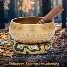 唱钵 3.15 英寸小号铜材质，声音清脆，适合醒悟、瑜伽、冥想、缓解心理压力，也可作为礼物赠送 - 彩色 - 查看 7