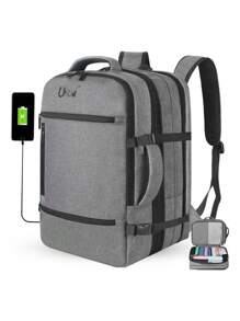 Mochila Uniuni Impermeable Expandible De Viaje Antirrobo - Negro - Ver 11