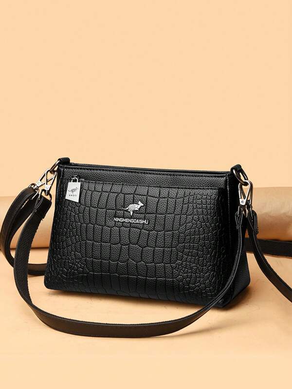 新款奢华柔软皮革设计女士单肩包，品牌女式钱包和手提包，高品质女士包袋