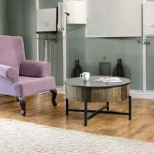 Rustic Vintage T1216C Coffee Table - Ideal For Living Rooms, Bedrooms & Offices, With Stylish Design, Durable Build, And Ample Storage Space, Perfect For Adding A Touch Of Retro Charm To Any Space - as pic - View 5