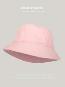 Custom Logo Versatile All-Match Solid Color Bucket Hat, Unisex Outdoor Summer Sun Protection Hat, Foldable - A - View 7