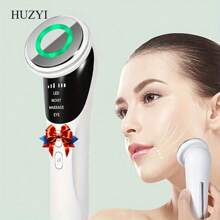 Appareil de beauté de la peau et de massage facial à 4 couleurs LED pour les soins du visage et du cou, équipement vibrant pour raffermir la peau du cou, rechargeable via USB, cadeau idéal pour la routine de soin de la peau