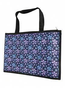 Bolsa Pasta Multiuso Porta Esmaltes Maquiagem Manicure Maquiadora até 120 frascos sem bolsão interno Nacional Estampada Exclusiva