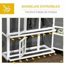 PawHut Pet Houses & Cages - White - View 5