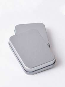 全新方形锡制收纳盒，小型金属收纳盒，适用于珠宝、钥匙、硬币、婚礼糖果容器