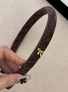 5/1pc Retro Bow Headband, Elegant Solid Color Sponge Bow Hair Band Suitable For Everyday Commute, Makeup, Washing Hair, Casual Outing