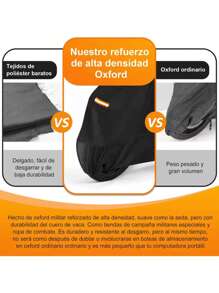 Funda Para Moto Impermeable Cubierta Para Moto Lona Moto Color Negro, Cubierta de motocicleta - Negro - Ver 5