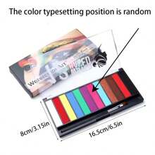 12 Colors Powder Paint, Easy To Apply, Convenient Cleaning, Suitable For Easter, Halloween, Free Professional Painting Brush Included - 12-color Paint Set - View 2