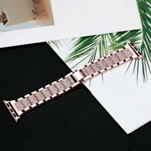 1pc Women's Rhinestone Metal Watch Band Compatible With Apple Watch 38/40/41/42/44/45/49/46mm, Compatible With Apple Watch Ultra2/Ultra/SE/10/9/8/7/6/5/4/3/2/1 - View 7