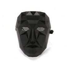 Cool Black Dress Mask, Costume Accessories Role-Playing Party Mask, Fashion U Fish Game Movie Theme Mask Triangle Circle Square Boss Performance Props - Multicolor - View 8