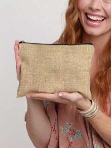 Bolsa con cremallera de lona en blanco y negro y caqui negro - Bolsa de cosméticos en blanco y negro, caqui negro, estuche para lápices, bolsa de almacenamiento pequeña para cosméticos y bricolaje, para artículos de tocador y papelería, almacenamiento de cables de datos, bolsa de lona multifuncional, bolsa escolar con graffiti pintado a mano, adecuada para el hogar, la escuela, los viajes y el almacenamiento diario