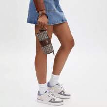 Coach Bolso de mujer tipo barril Nolita, de piel, bolso de mano con asa de hombro, bolso de noche vintage con forma de barril, en la firma del estampado jacquard, CU989