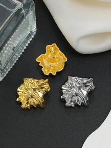10 piezas de botones de metal vintage asimétricos y plisados, decoración versátil para abrigos, suéteres, trajes, uniformes y manualidades DIY