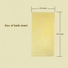 Miniso Sanrio Characters Cute And Soft 140cm/55.1inch * 74cm/29.1inch Microfiber Pattern Bath Towel(1PC) - Yellow - View 2