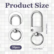 10/20/30pcs Metal Lobster Claw Clasp, Swivel Quick Snap Keychain Hook, Keychain Hook For Keychain Making DIY Crafts Sling Making Accessories For Bag Keychain Connector Jewelry Making