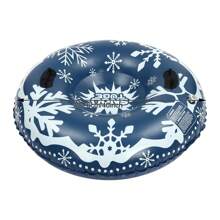 kangten 3 Pieces 40" Snow Sleds For Adult PVC Ski Circle Inflatable Sleds - Blue and White - View 4