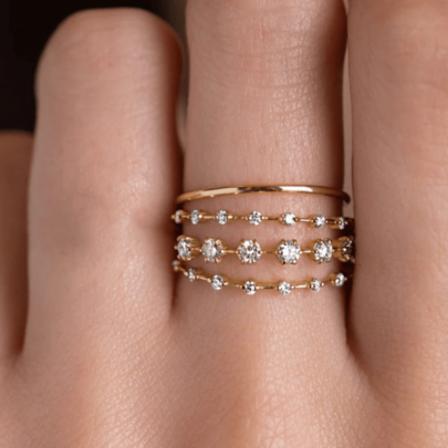 4pcs Elegant 18k Golden Plated Ring Inlaid Large Shining Zirconia Elegant Jewelry For Engagement Wedding Scenes Evening Party Decor Valentine's Day Gift