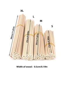 Natural Wood Craft Sticks #50pcs For Diy Handmade Projects, Birch Wood Popsicle Sticks