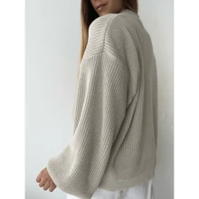 Casaco Tricot Básico Manga Bufante