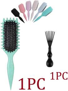 Nuevo set de cepillos para definir el rizado, 1 pieza Cepillo redondo limpiador de cabello, 1 pieza Cepillo moldeador y definidor de rizo para cabello rizado de mujer, diseñado por Candybrush