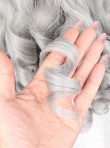 (米色、灰色)13X4 蕾丝前假发，日本进口婴儿发合成纤维，26 英寸黑色直发合成纤维耐热假发弹力网帽，适合各种人种日常聚会，高品质女士自然美丽合成柔软假纤维头发