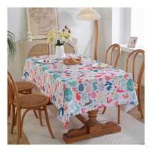 Mantel de Pascua con estampado de huevos de conejo, decoración para mesa de comedor larga, manteles de fiesta para mesas rectangulares. - Multicolor - Ver 1