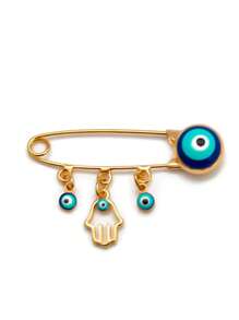 1pc Fashionable Foot & Eye Pendant Brooch Pin, Suitable For Women's Everyday Wear - Pendants - View 8