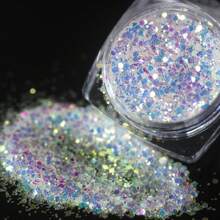 0.1 毫米 0.2 毫米 0.4 毫米全息细白色闪光粉适用于指甲、树脂、蜡烛制作、工艺品 - 彩色 - 查看 12